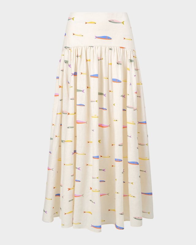 Procida Linen Maxi Skirt
